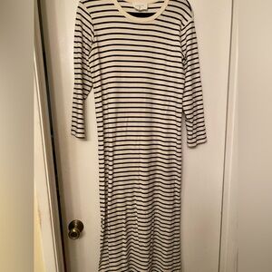 Pomander place from Tuckernuck Black and White striped jersey knit Women's Dress
